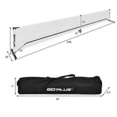 Costway Prenosni komplet za mrežo za pickleball, 22 čevljev, z nosilno torbo