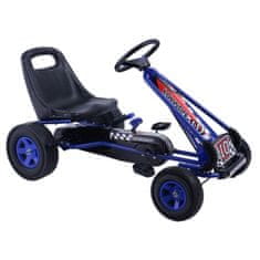 Costway Otroški poganjalec pedalni gokart dirkalnik 4 kolesa modra