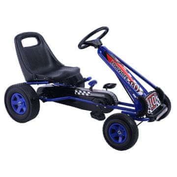 Costway Otroški poganjalec pedalni gokart dirkalnik 4 kolesa modra