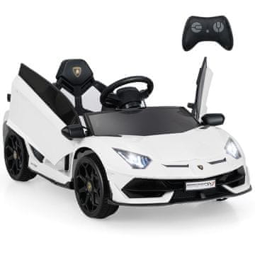 Costway 12V Električni Igračni Avto Lamborghini Daljinsko Upravljanje Bela