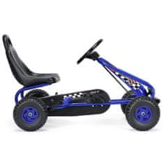 Costway Otroški gokart na pedala s 4 kolesi in nastavljivim sedežem, modra
