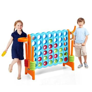 Costway Velika igra 4-to-Score komplet 2,5 ft oranžna