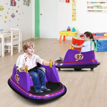Costway Otroški električni avto na baterije 6V 57x75x42 cm vijoličen