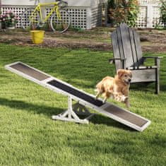 Costway Lesena gugalnica za agility za pse, bela