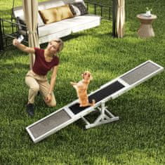 Costway Lesena gugalnica za agility za pse, bela