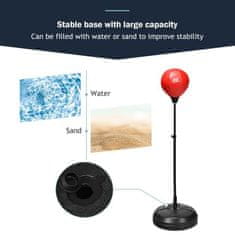 Costway Komplet Speed Ball Reflex vreča nastavljive višine 122-154 cm s stojalom in rokavicami