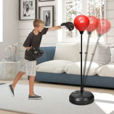 Costway Komplet Speed Ball Reflex vreča nastavljive višine 122-154 cm s stojalom in rokavicami