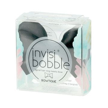 Invisibobble Bowtique Spiral Hair Ring vrtinasta gumica za lase z mašnico 1 kos odtenek True Black