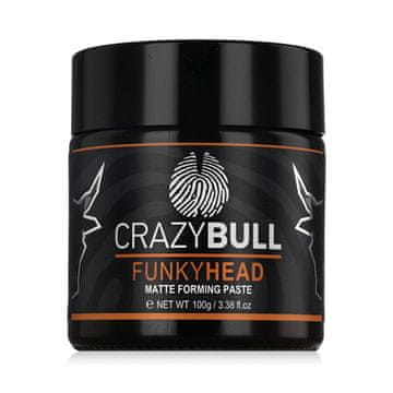 Crazy Bull Funky Head Matte Forming Paste pasta za oblikovanje las s šibko obstojnostjo za kratke in srednje dolge lase
