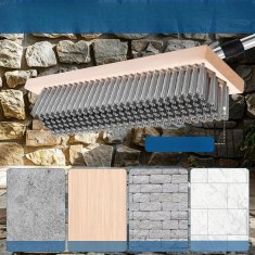 Žična krtača za mah in plevel 140 cm, teleskopski ročaj iz nerjavečega jekla, 30 cm širina glave, 6 vrst ščetin iz nerjavečega jekla 0,45 mm, za terase, dovoze, beton, asfalt, lesena osnova, 45°