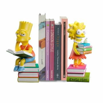 Northix Simpsonovi Bart in Lisa knjižni držali za dekoracijo doma