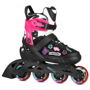 Northix Rolerji, roza, velikost M (37-40), ležaji ABEC-5