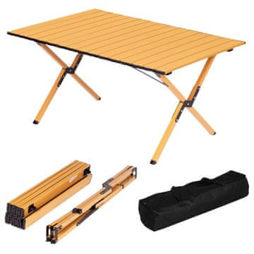 Northix Zložljiva kamping miza 90x60 cm s torbo za prenašanje