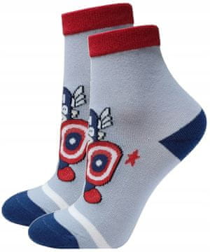 Otroške modro-rdeče nogavice Captain America 23-26