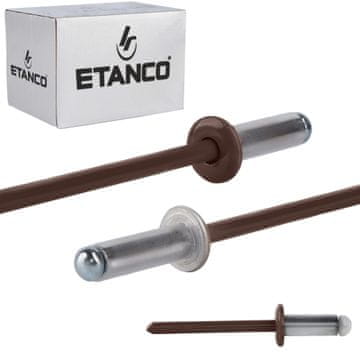 Aluminijaste odprte zakovice 4,8x12 mm RAL 8017