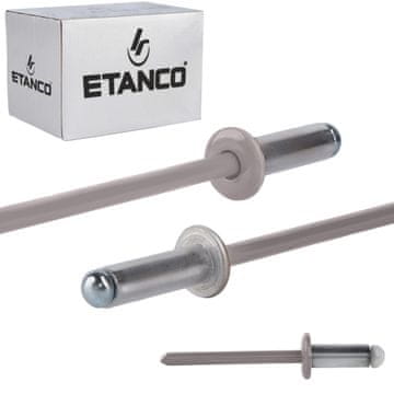 Aluminijaste odprte zakovice 4,8x12 mm RAL 9007