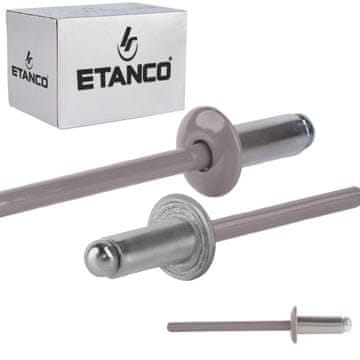 Aluminijaste odprte zakovice 4x10mm RAL 9007