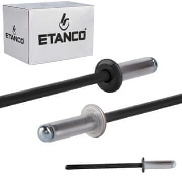 Aluminijaste odprte zakovice 4x12mm RAL 9005
