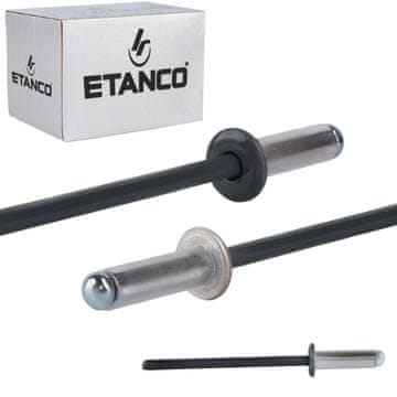 Aluminijaste odprte zakovice 4x12mm RAL 7016
