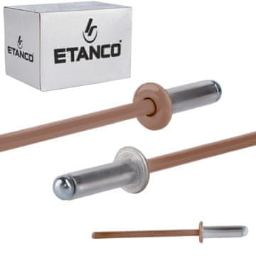 Aluminijaste odprte zakovice 4x12mm RAL 8004