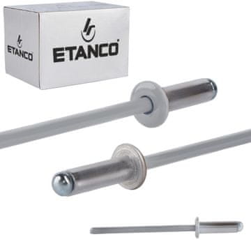 Aluminijaste odprte zakovice 4x12mm RAL 9006