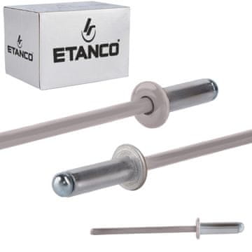 Aluminijaste odprte zakovice 4x12mm RAL 9007