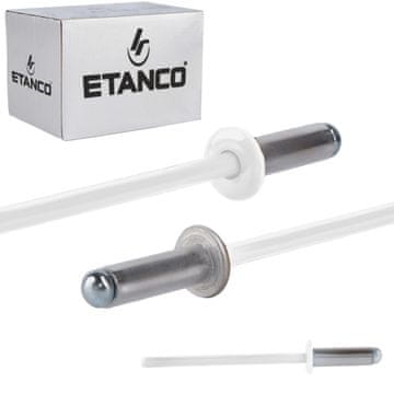 Aluminijaste odprte zakovice 4x12mm RAL 9010