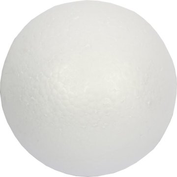 Bela stiroporna kroglica za dekoracijo 15 cm