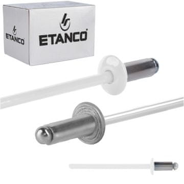 Aluminijaste odprte zakovice 3,2x6 mm RAL 9010