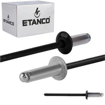 Aluminijaste odprte zakovice 3,2x8 mm RAL 9005