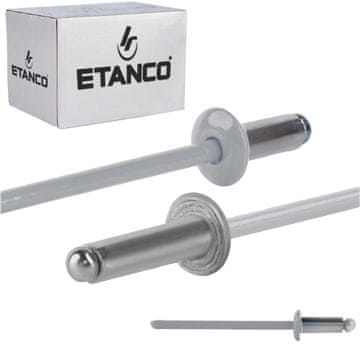 Aluminijaste odprte zakovice 3,2x8 mm RAL 9006