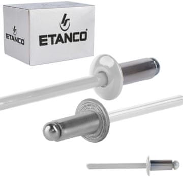 Aluminijaste odprte zakovice 4,8x10 mm RAL 9010