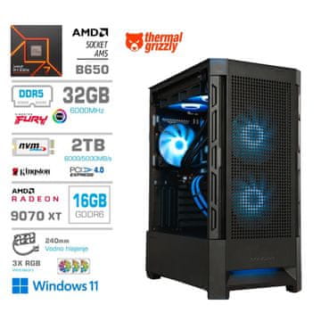 MEGA MT S8 računalnik, AMD Ryzen 7-7700X, 32GB, SSD2TB, RX9070 XT, W11H