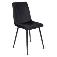 BE IBIS Oblazinjen jedilni stol Črn žamet Modern Loft