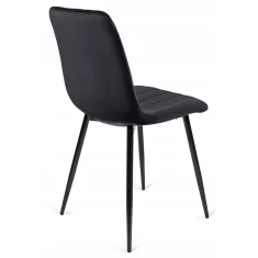 BE IBIS Oblazinjen jedilni stol Črn žamet Modern Loft
