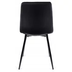 BE IBIS Oblazinjen jedilni stol Črn žamet Modern Loft