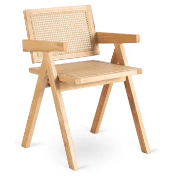 BE MADERA lesen stol hrast/bež ažurni retro