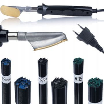 shumee Rosfix PlasticWeld Pro 4v1 - Varilec plastike + Lepilo PP/PE + Lepilo ABS/PC/ASA 50g + Črno lepilo PP+EPDM 50g | Komplet za popravilo plastike