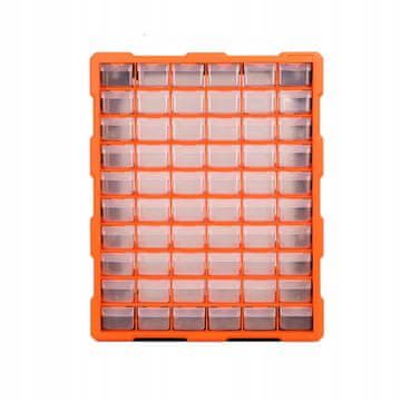 Rosfix Organizator za delavnico ORG-60PRO | 60 predalov | 13,8 x 4,8 x 3,4 cm | Stenski in prostostoječi | Prozorni predali