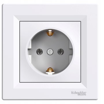 Schneider Electric ASFORA BELA VTIČNICA 1X SCHUKO VIJAČNI TERMINAL 16A 250V EPH2900121