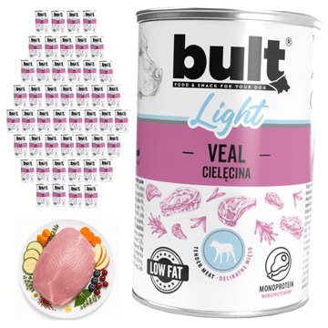 BULT LIGHT mokra hrana za pse Konzerva s teletino 48 x 400 g Lahko prebavljiva