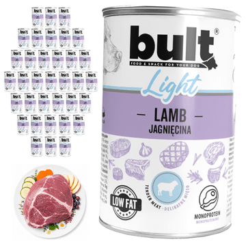 BULT LIGHT mokra hrana za pse v konzervi z jagnjetino 36 x 400 g Lahko prebavljiva