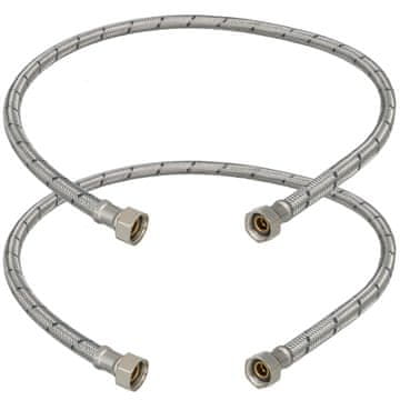 Fleksibilni priključek 3/8” za pipe, fitingi 90 CM, komplet 2 kosov