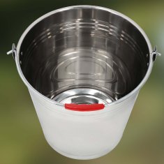 Vedro, nerjaveče jeklo, 16 l, z ročajem, konstrukcijsko, uporabno