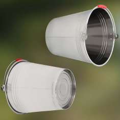 Vedro, nerjaveče jeklo, 16 l, z ročajem, konstrukcijsko, uporabno
