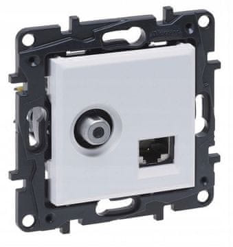 LEGRAND NILOE STEP MODUL BELA TV VTIČNICA TIP "F" + 1X UAE CAT.6 UTP 863177