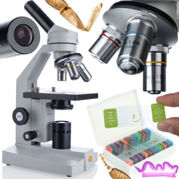 Rosfix Biološki mikroskop Uran Pro MBUP s kompletom priprav za opazovanje