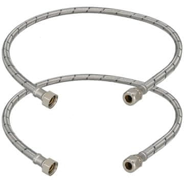 Fleksibilni konektor 3/8” za vpenjalne sisteme 80 CM komplet 2 kosov