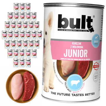 BULT JUNIOR mokra hrana za pse s piščancem in govedino 36 x 400 g za mladičke