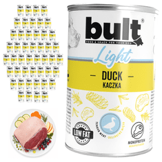 BULT LIGHT mokra hrana za pse v konzervi z račjo 48 x 400 g Lahko prebavljiva